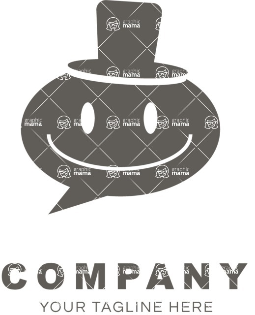 Business Logo Templates - vector graphics in a pack from GraphicMama - Vector Smiling Chat Bot Logo Design